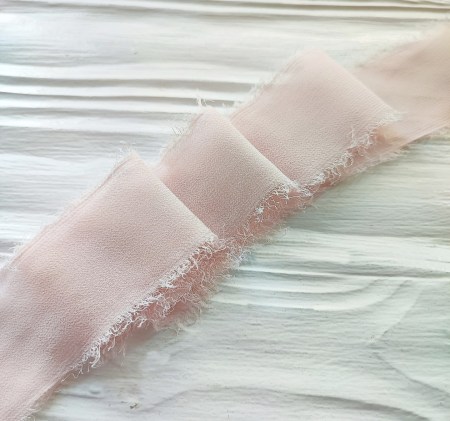 Лента шифоновая 35 мм, цвет розовый, DIY Ribbon's, цена за 1 ярд ( 90 см ), купить - БлагоЛис