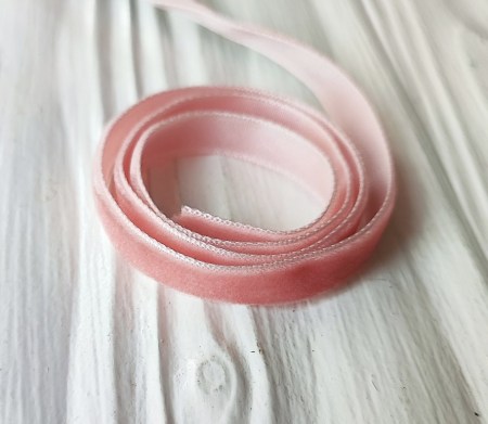Шнур вельветовый 10 мм, цвет розовый, DIY Ribbon's, цена за 1 ярд (90 см), купить - БлагоЛис