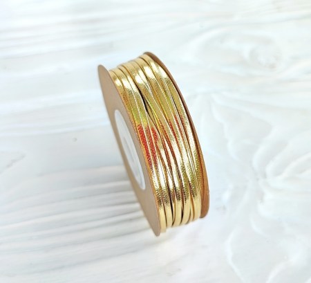 Шнур плоский Золото 2 мм, DIY Ribbon's, цена за 1 ярд ( 90 см ) , купить - БлагоЛис