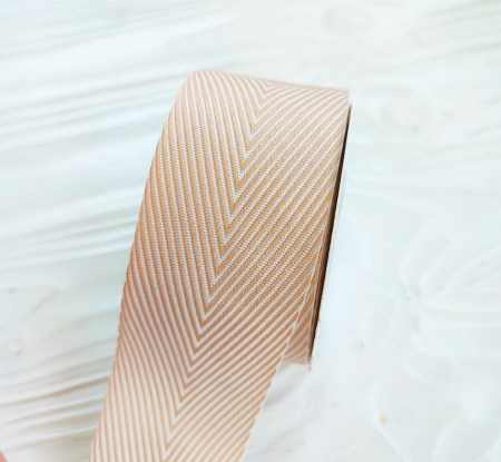 Лента твиловая шампанское 38 мм, DIY Ribbon's, цена за 1 ярд ( 90 см ), купить - БлагоЛис