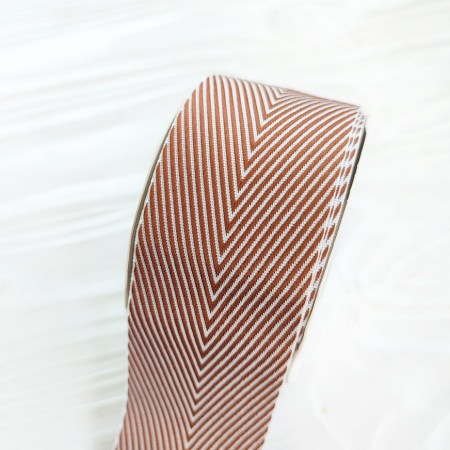 Лента твиловая коричневая 38 мм, DIY Ribbon's, цена за 1 ярд ( 90 см ), купить - БлагоЛис