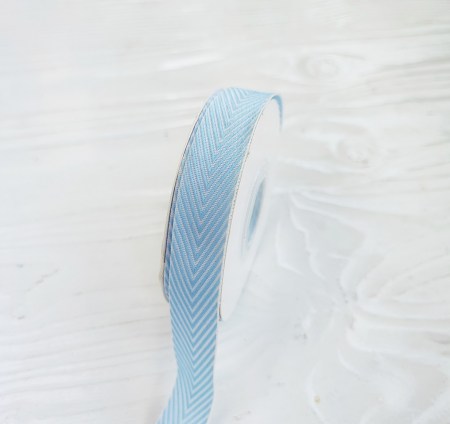 Лента твиловая голубая 15 мм, DIY Ribbon's, цена за 1 ярд ( 90 см ), купить - БлагоЛис