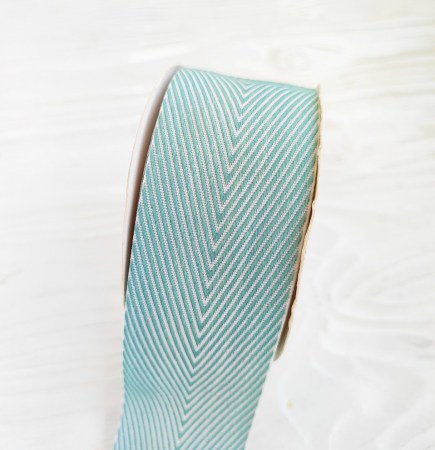 Лента твиловая яйцо дрозда 38 мм, DIY Ribbon's, цена за 1 ярд ( 90 см ), купить - БлагоЛис