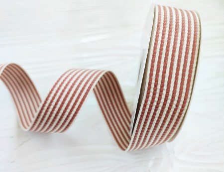 Лента стеганая двуцветная кирпичная 25 мм, DIY Ribbon's, цена за 1 ярд ( 90 см ), купить - БлагоЛис