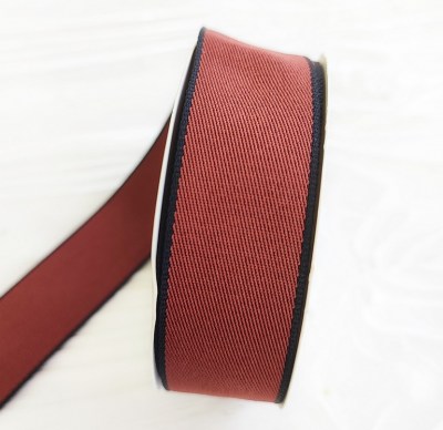 Лента тканная кирпичная 25 мм, DIY Ribbon's, цена за 1 ярд ( 90 см )