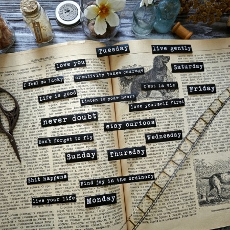 Набор матовых стикеров на черном фоне "Фразы", 21 шт., купить - БлагоЛис