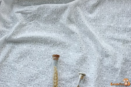 Шитье хлопковое "Ромашковое поле", цвет белый, отрез 42х30 см, купить - БлагоЛис