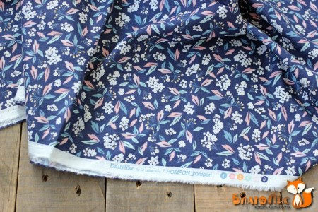 Ткань Dailylike "Летние цветы", 100% хлопок, плотность С30 (120г/м2), отрез 80х45 см	 , купить - БлагоЛис