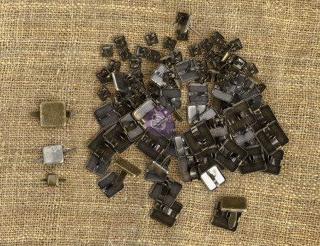 Набор металлических брадс Mechanicals- Brads Squares, 100 штук, Prima marketing , купить - БлагоЛис
