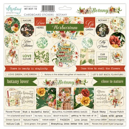 Набор цветного чипборда Botany, 30,5 х 30,5 см, ТМ Mintay by Karola, купить - БлагоЛис