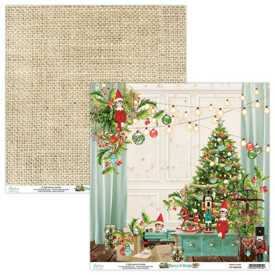 Набор бумаги Merry & Bright, 15 х 15 см, 24 двусторонних листа, плотность 240 грамм, ТМ Mintay by Karola