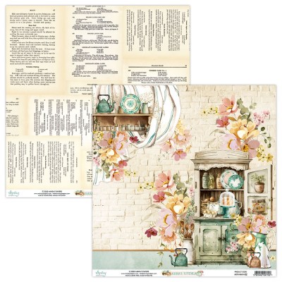 Набор бумаги Nana's Kitchen, 30,5 х 30,5 см, 12 двусторонних листов + лист для вырезания, плотность 250 грамм, ТМ Mintay by Karola