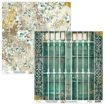 Набор бумаги Old Manor (Старинная усадьба), 30,5 х 30,5 см, 12 двусторонних листов + лист для вырезания, плотность 240 грамм, ТМ Mintay by Karola  