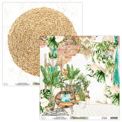 Набор бумаги Urban Jungle, 30,5 х 30,5 см, 12 двусторонних листов + лист для вырезания, плотность 240 грамм, ТМ Mintay by Karola