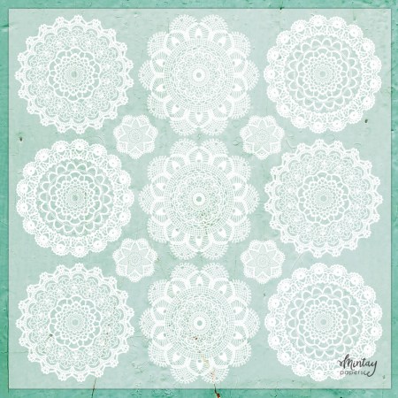 Деко веллум (лист кальки с рисунком)  Doilies, 30,5 х 30,5 см, плотность 90 грм², ТМ Mintay by Karola, купить - БлагоЛис
