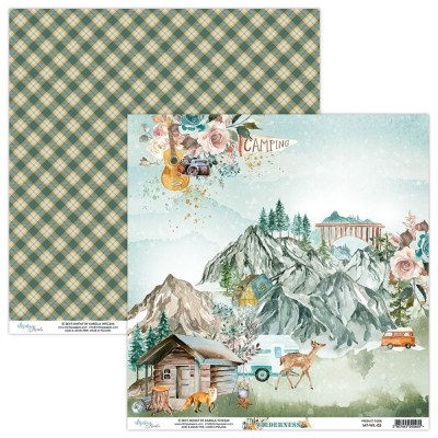 Набор бумаги Wilderness (Дикая местность), 30,5 х 30,5 см, 12 двусторонних листов + лист для вырезания, плотность 240 грамм, ТМ Mintay by Karola