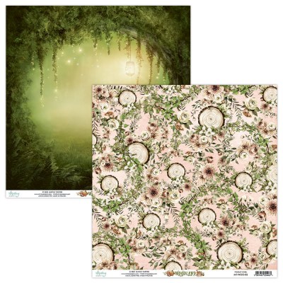 Набор бумаги Woodland, 30,5 х 30,5 см, 12 двусторонних листов + лист для вырезания, плотность 250 грамм, ТМ Mintay by Karola