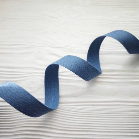 Джинсовая лента плотная, 25 мм, голубой деним, цена за 1 ярд (90 см), купить - БлагоЛис