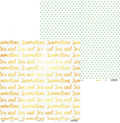 Набор бумаги Summertime, 30,5 х 30,5 см, 6 двусторонних листов, плотность 240 грамм, ТМ Piatek Trzynastego