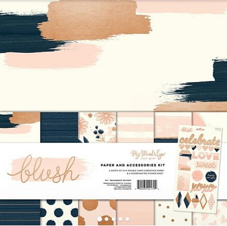Набор двусторонней бумаги "Blush" с фольгированием 30,5*30,5 см, 6 листов (без стикеров), My Mind's Eye, купить - БлагоЛис