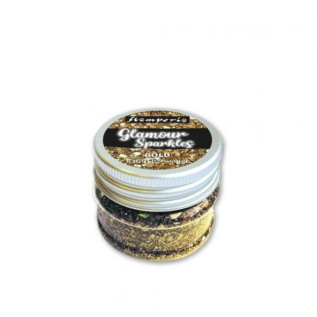 Топпинг Стеклянная крошка, 40 г, цвет Gold, Stamperia , купить - БлагоЛис