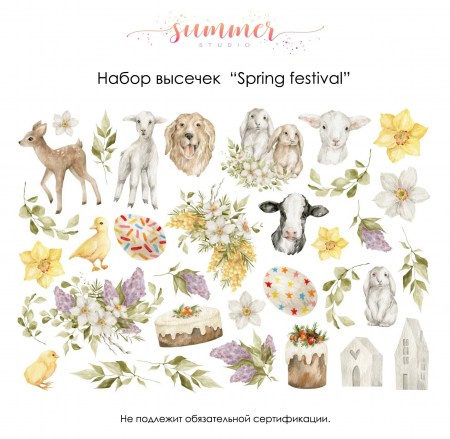 Набор высечек "Spring festival", плотность 330 гр, TM Summer Studio, купить - БлагоЛис