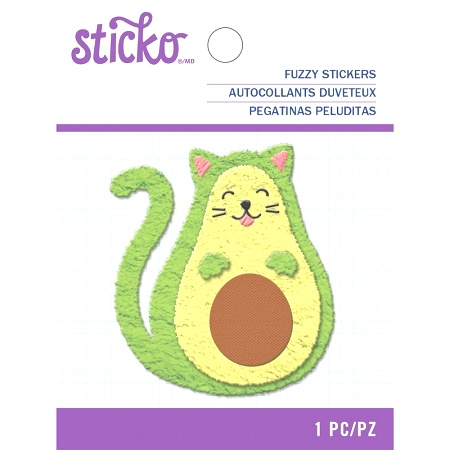 Пушистый стикер Avocato, 7 см, Sticko, купить - БлагоЛис