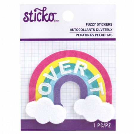 Пушистый стикер Over It Rainbow, 7 см, Sticko, купить - БлагоЛис