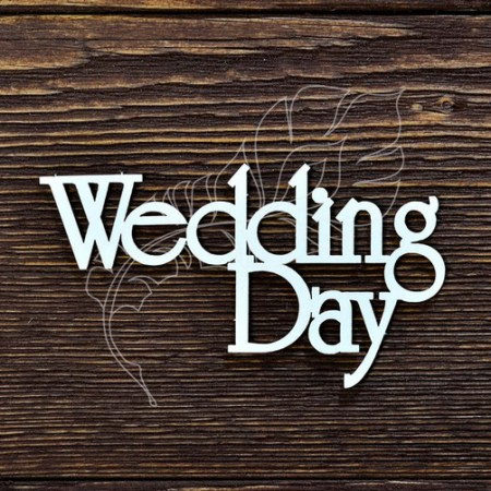Надпись "Wedding Day" (монолит), 9х5 см, купить - БлагоЛис