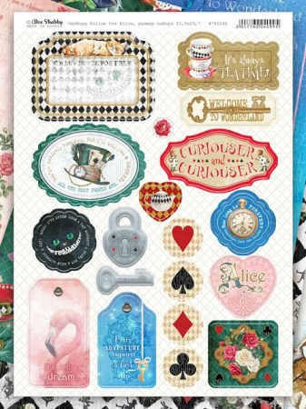 Набор чипборда Bee shabby "Follow the Alice", 21 х 29, 7 см, купить - БлагоЛис