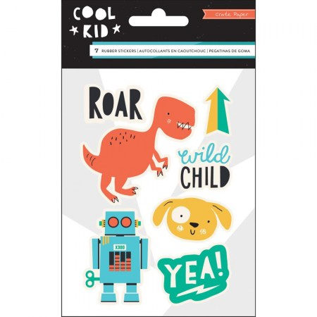 Набор резиновых украшений Cool kid, 7 элементов, Crate Paper, купить - БлагоЛис