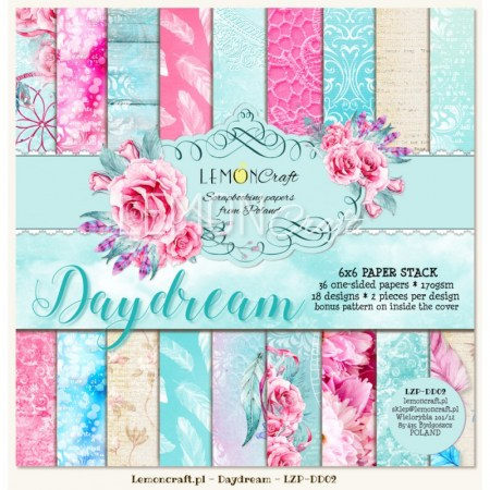 Набор бумаги для скрапбукинга  Day dream, 36 односторонних листов, 15 х 15 см, плотность 200 г/м2, ТМ Lemoncraft    , купить - БлагоЛис