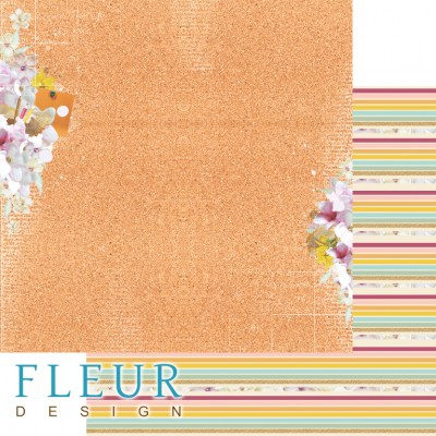 Набор бумаги "Моя школа" 30,5х30,5, 12 двусторонних листов, Fleur design