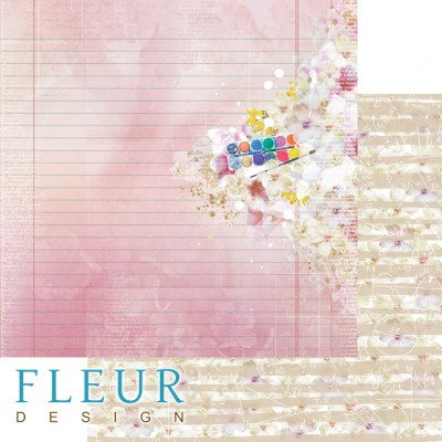 Набор бумаги "Моя школа" 30,5х30,5, 12 двусторонних листов, Fleur design