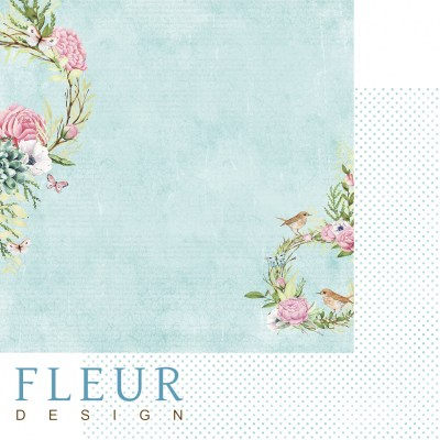 Набор бумаги "Дыхание весны" 30,5 х 30,5 см, 12 двусторонних листов, Fleur Design  