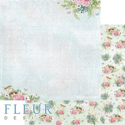 Набор бумаги "Дыхание весны" 30,5 х 30,5 см, 12 двусторонних листов, Fleur Design  